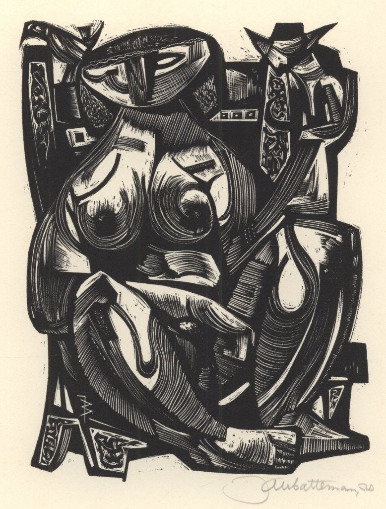 0518 Ex Libris Nederland : Jan Battermann, z.j., Antiek en Kunst, Kunst | Etsen en Gravures, Verzenden, Ex libris