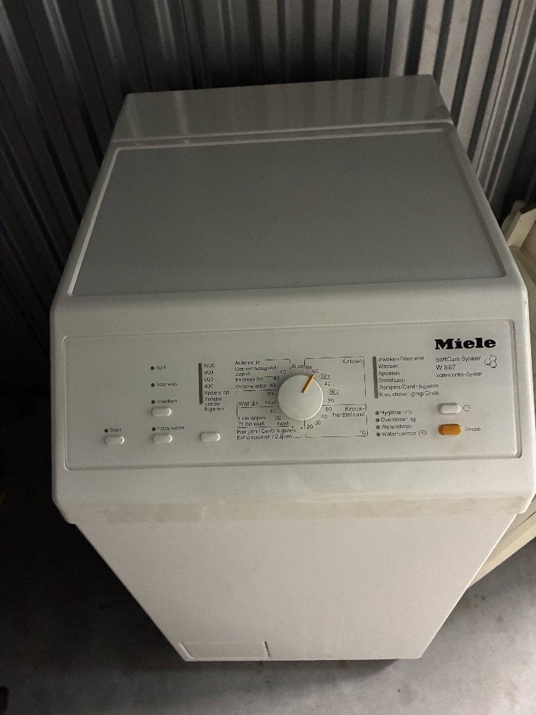 Miele bovenlader wasmaschine, Witgoed en Apparatuur, Wasmachines, Ophalen, Gebruikt, Energieklasse A of zuiniger, Bovenlader