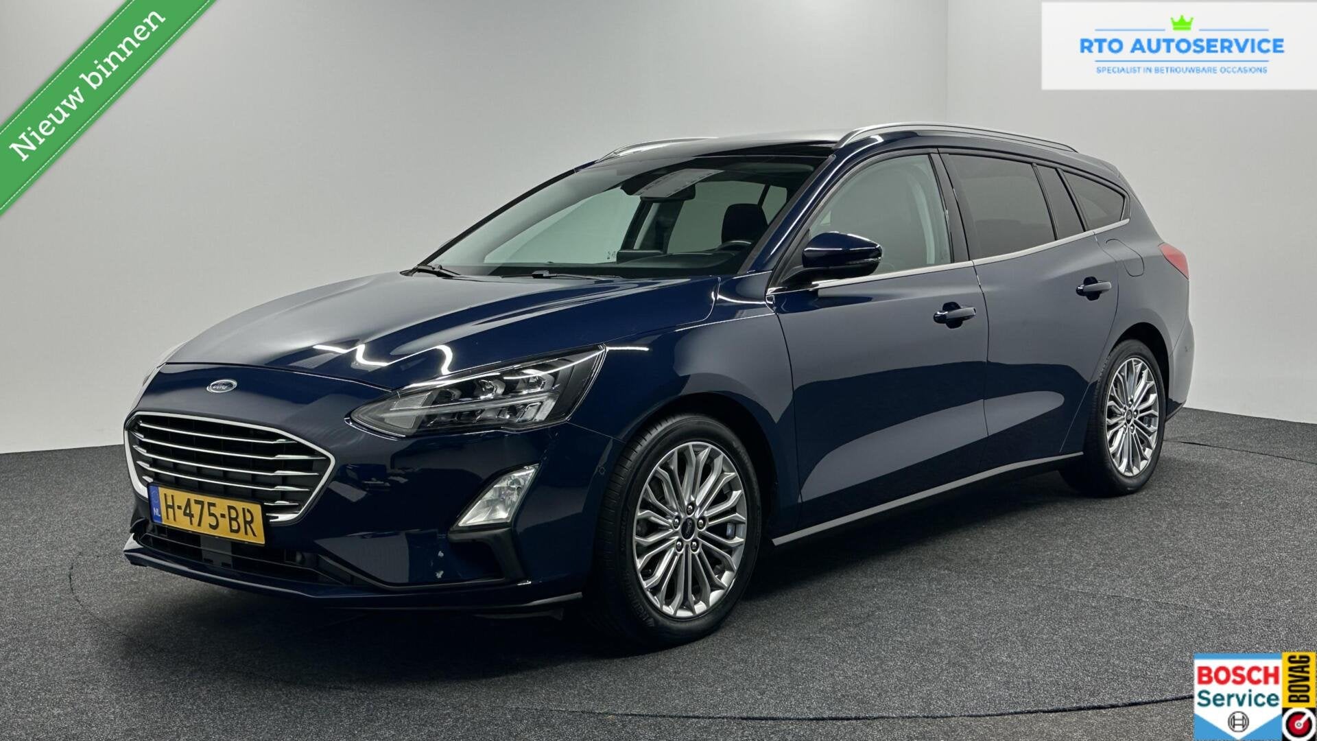 Ford Focus Wagon 1.0 EcoBoost Titanium Business HEAD UP CARP, Gebruikt, Automatische klimaatregeling, Met garantie (alle), Origineel Nederlands
