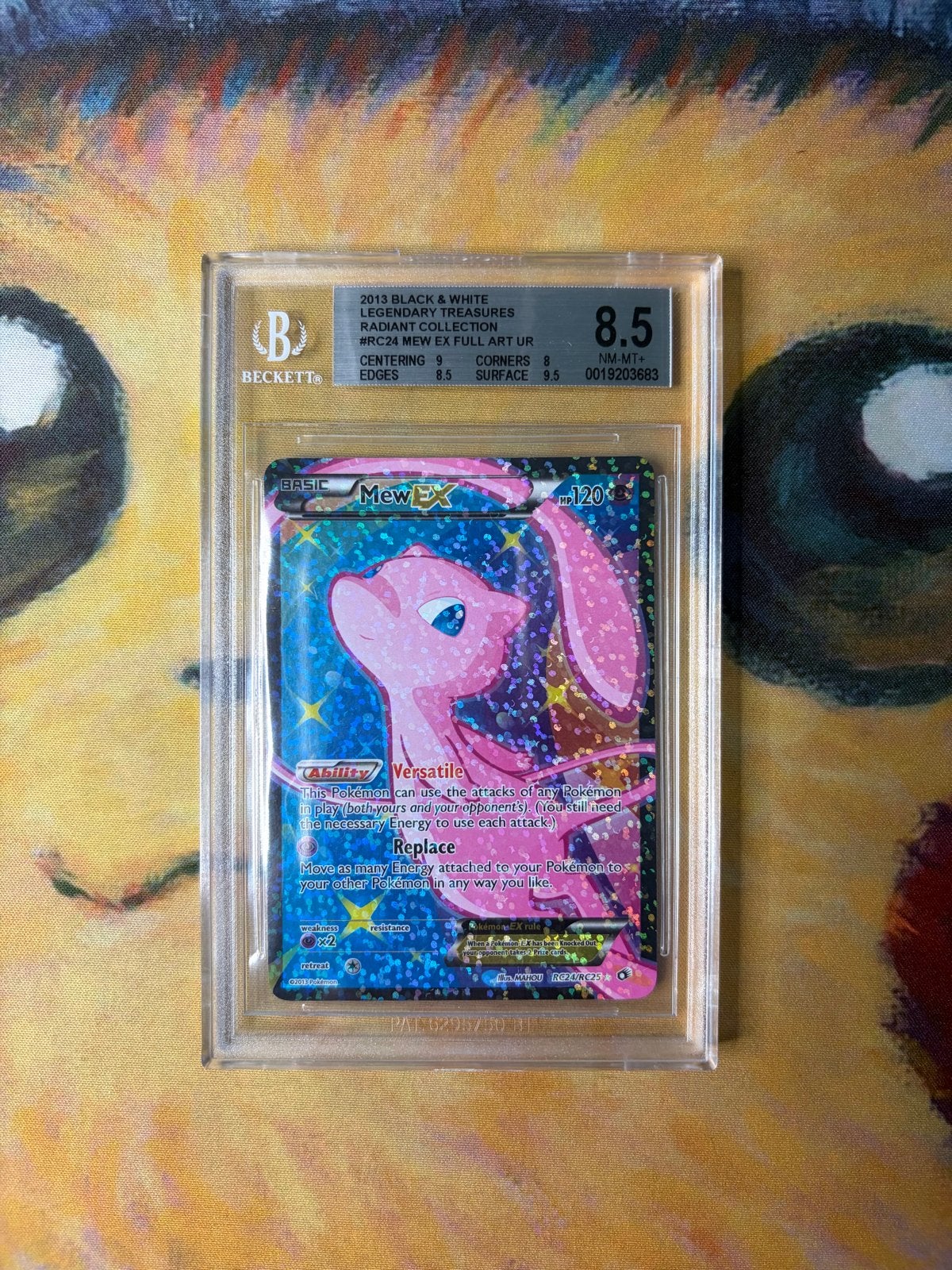 Mew EX Full Art RC24 Beckett 8.5, Ophalen, Zo goed als nieuw, Losse kaart