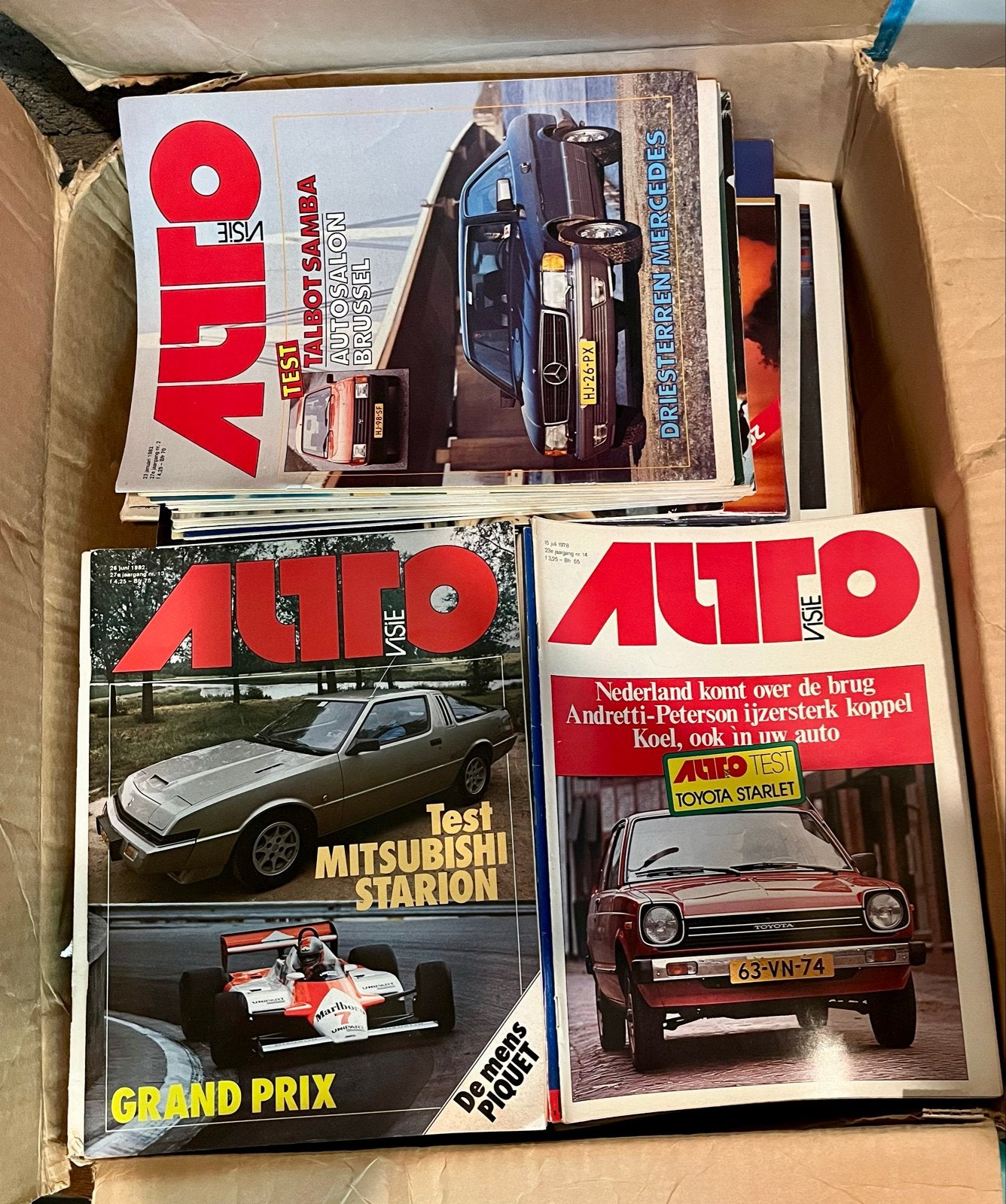 AutoVisie tijdschriften - Jaren '70 en '80 klassiekers, Ophalen of Verzenden, Gelezen, Algemeen