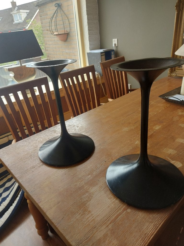 Twee zwarte speaker trompet standaarden - stijlvol en stevig, Audio, Tv en Foto, Luidsprekers, Ophalen, Gebruikt, Overige typen
