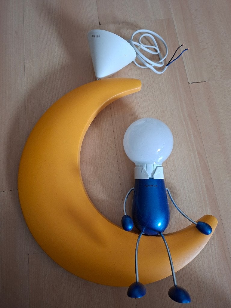 Lamp, mannetje op de maan, Ophalen, Zo goed als nieuw, Kunststof