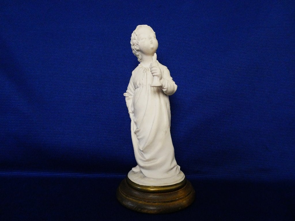 Beeld jongen met blaker kandelaar Capodimonte Bruno Merli, Ophalen of Verzenden