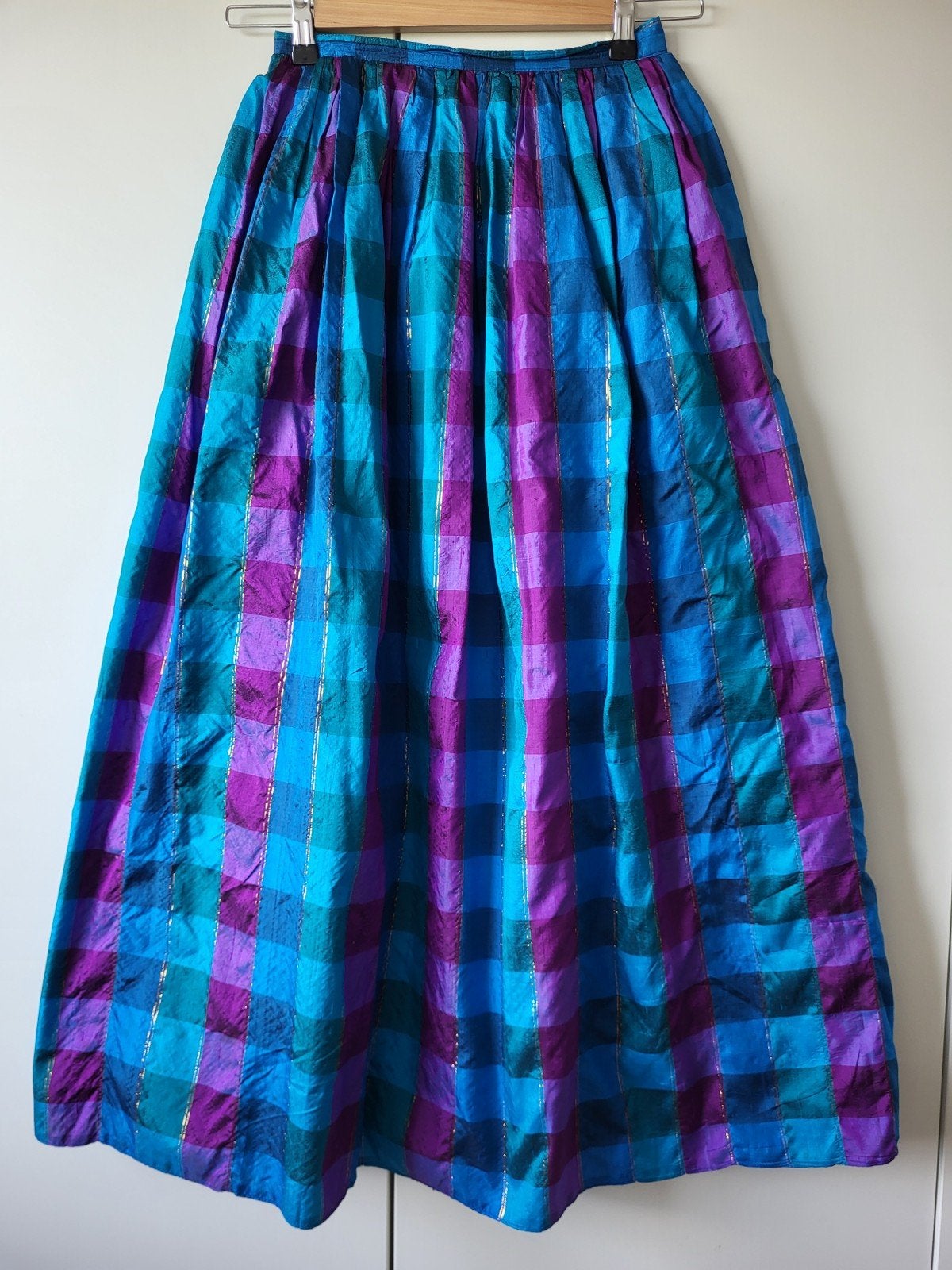 Zijden vintage maxi rok in maat 34 in topstaat, Kleding | Dames, Meerkleurig, Maison de Bonneterie, Ophalen of Verzenden, Zo goed als nieuw