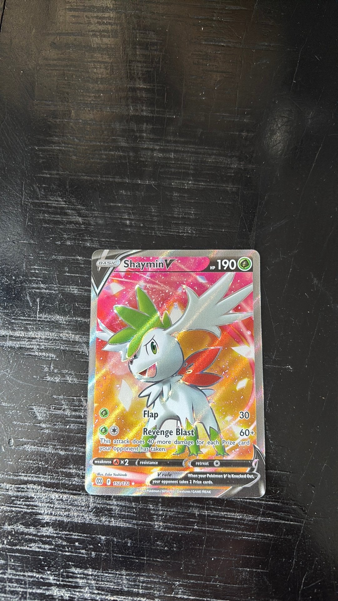 Pokemon kaart Shaymin v brilliant stars, Ophalen of Verzenden, Zo goed als nieuw