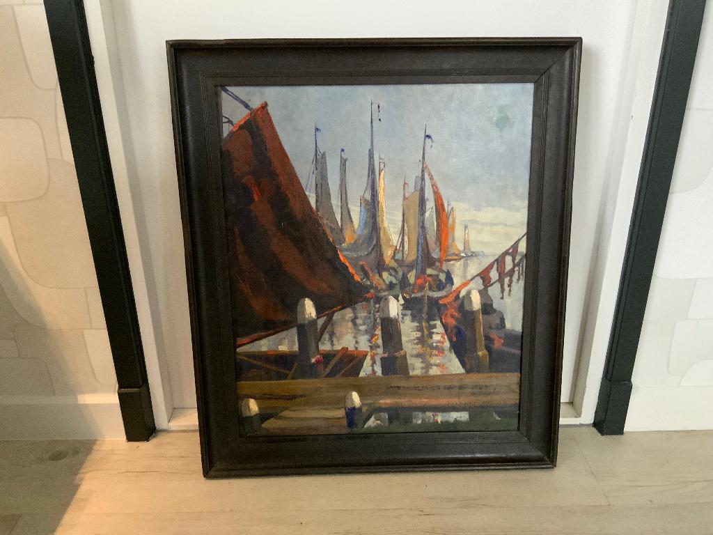 Maritiem Olieverfschilderij A.W. Verhorst, Antiek en Kunst, Kunst | Schilderijen | Klassiek, Ophalen of Verzenden