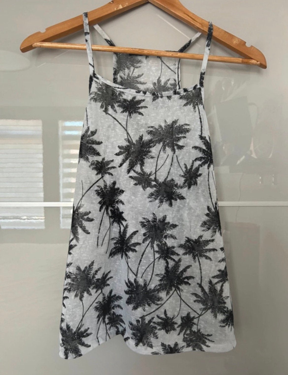 Wit zomertopje met palmbomenprint Atmosphere – maat 38, Kleding | Dames, Ophalen of Verzenden, Gedragen, Maat 38/40 (M), Wit