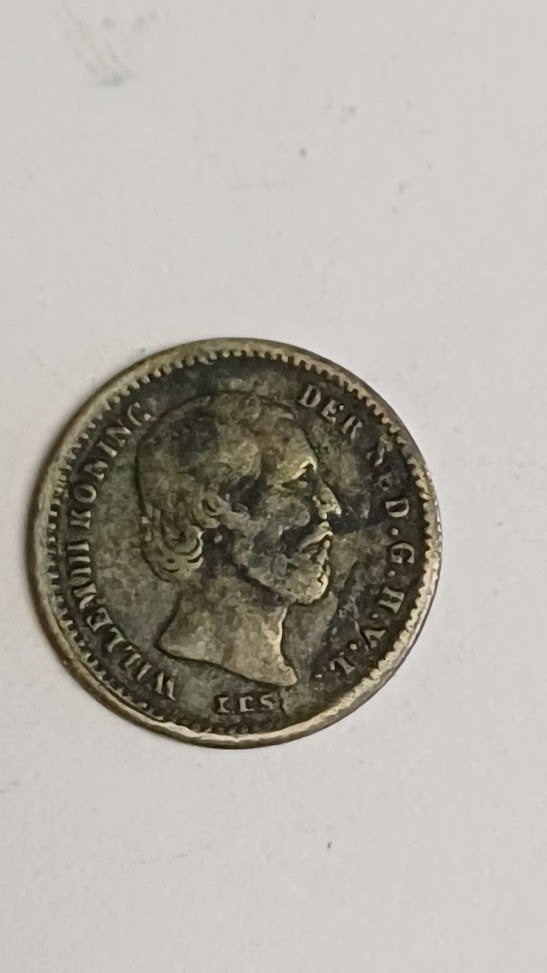 5 cent Willem III 1850 zilver ƒ0.05 / stuiver, Koning Willem III, Zilver, Ophalen of Verzenden, Losse munt