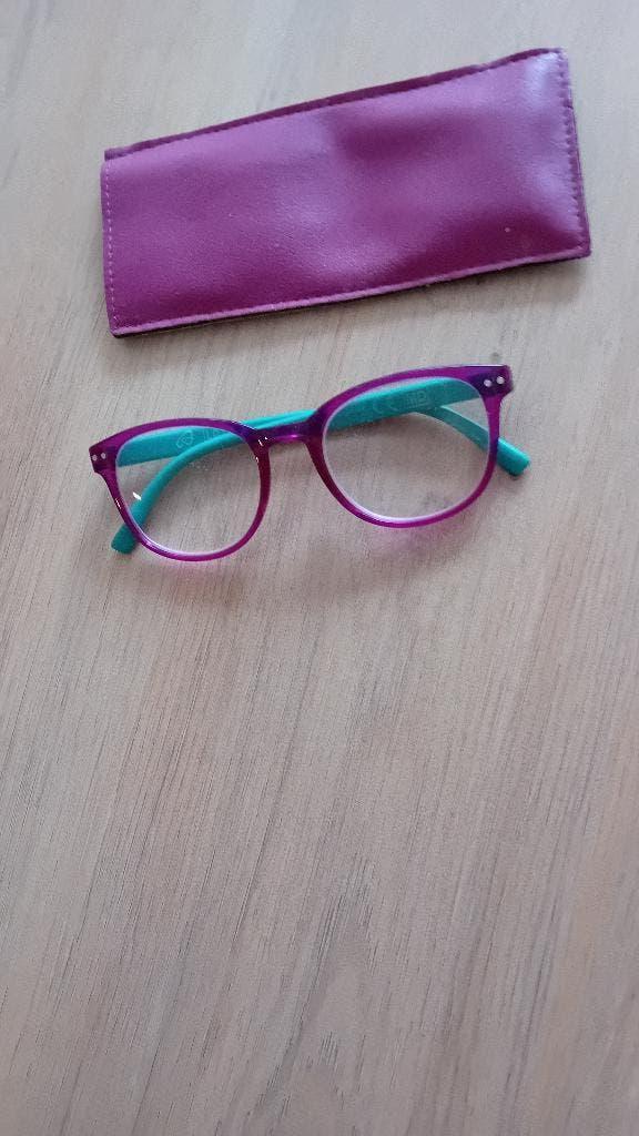 Dames kleur rijke leesbril sterkte 2.5 zgan in etui, Ophalen of Verzenden, Zo goed als nieuw, Leesbril, Overige merken