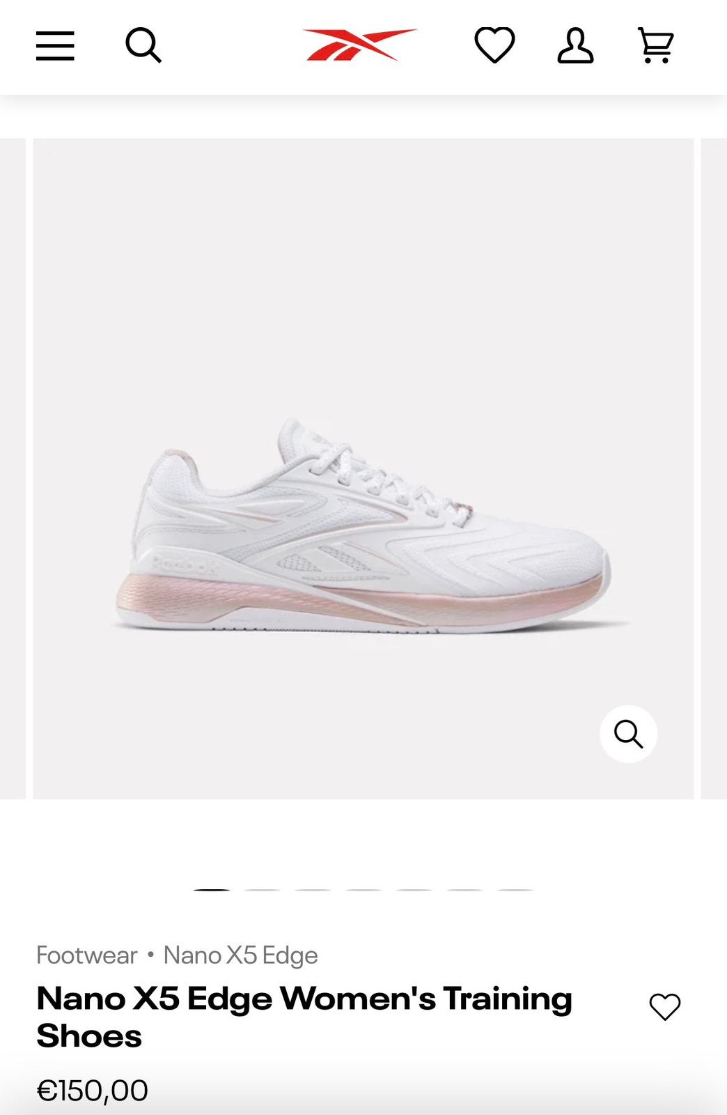 Crossfit schoenen reebok nano x5 edge, Ophalen of Verzenden, Nieuw, Wit, Sportschoenen