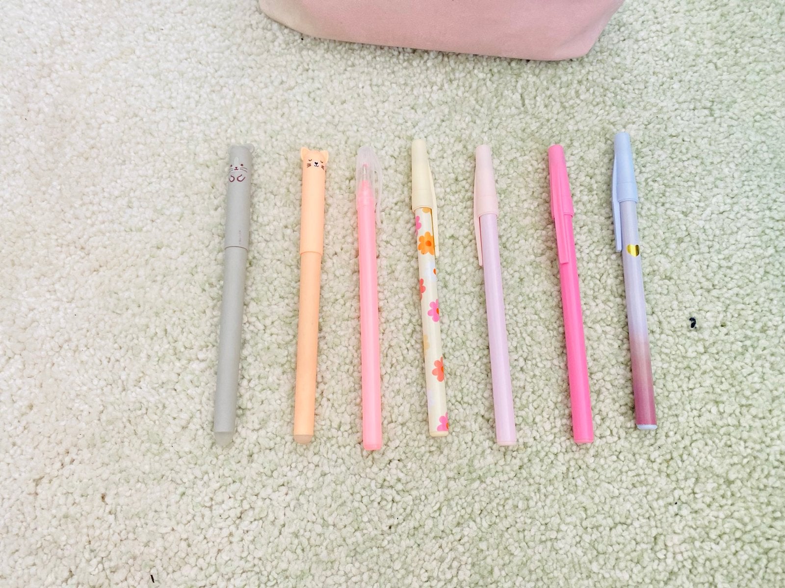 Leuke pennen met etui, 7 pennen, Ophalen, Gebruikt