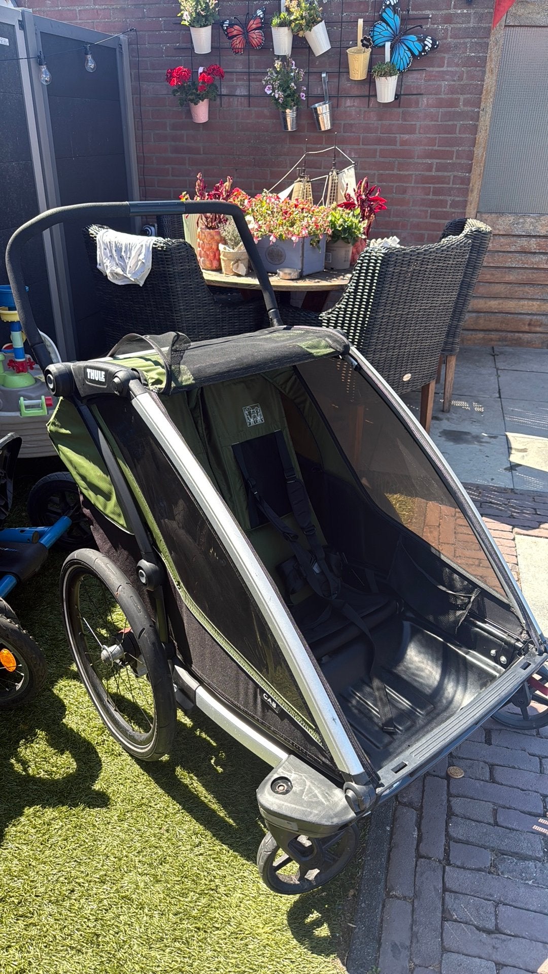 Thule Cab fietskar met stang voor de fiets, Ophalen, Gebruikt, Vering, Kinderkar