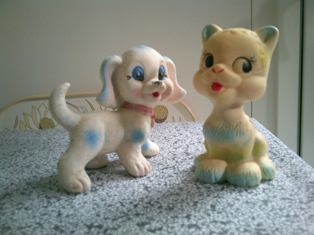 Vintage piepbeestjes, Verzenden, Gebruikt