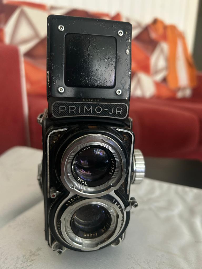 Vintage Primo-Jr TLR Camera - Klassieke Fotografie, Audio, Tv en Foto, Fotocamera's Analoog, Ophalen of Verzenden, Gebruikt, Spiegelreflex