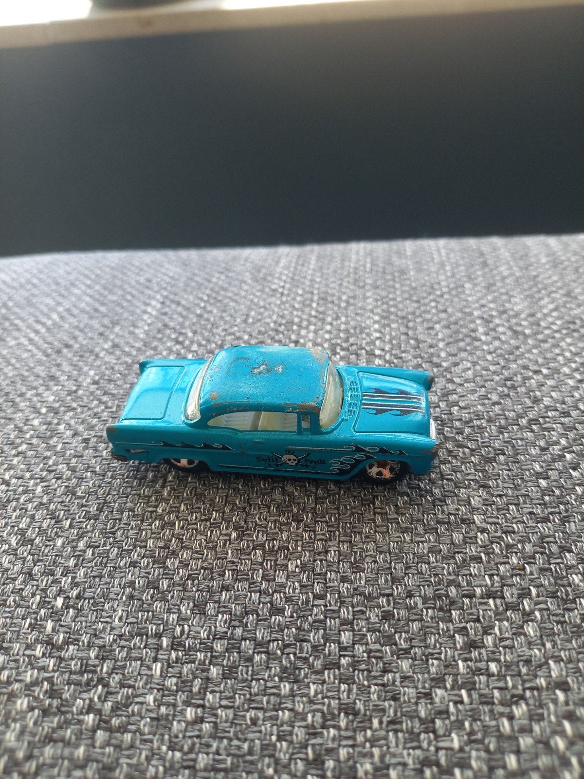 Hot Wheels '55 Chevy Bel Air Gasser - Blauw, Overige merken, Gebruikt, 1:50 of kleiner, Auto