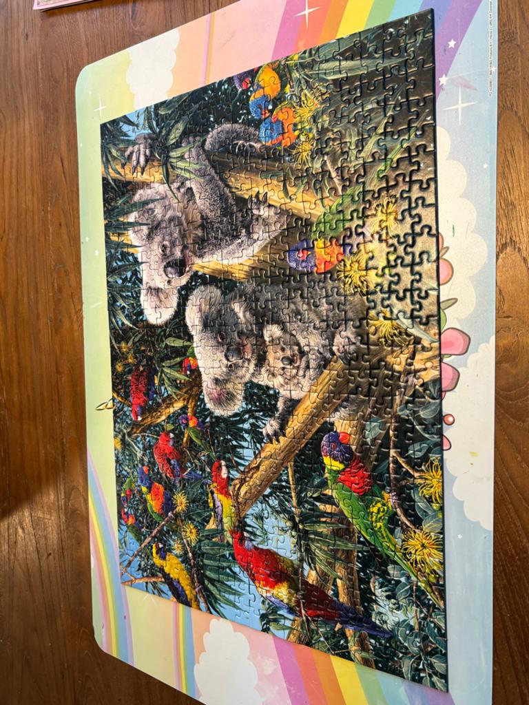 Ravensburger Legpuzzel Koala's en Vogels 500 stukjes, Ophalen of Verzenden, 500 t/m 1500 stukjes, Zo goed als nieuw, Legpuzzel