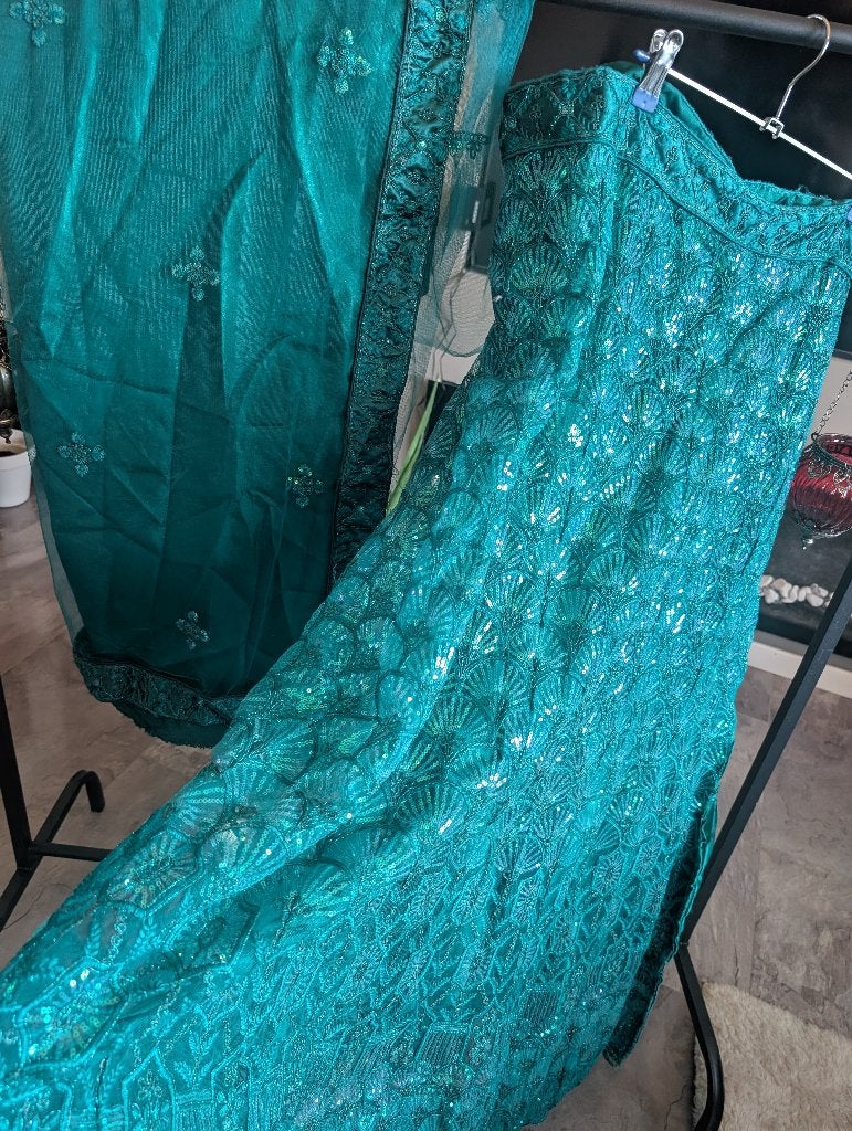 Lehenga Saree Witte Saree Laatste Kinderkleding, Kleding | Dames, Overige typen, Wit, Nieuw, Ophalen of Verzenden