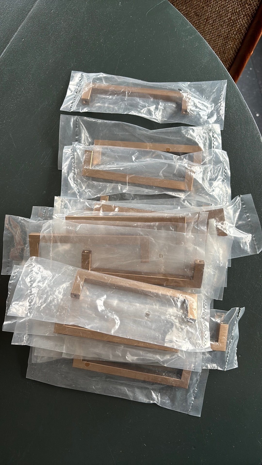 Geborsteld gouden keuken greepjes 128mm  24stuks, Ophalen of Verzenden, Nieuw