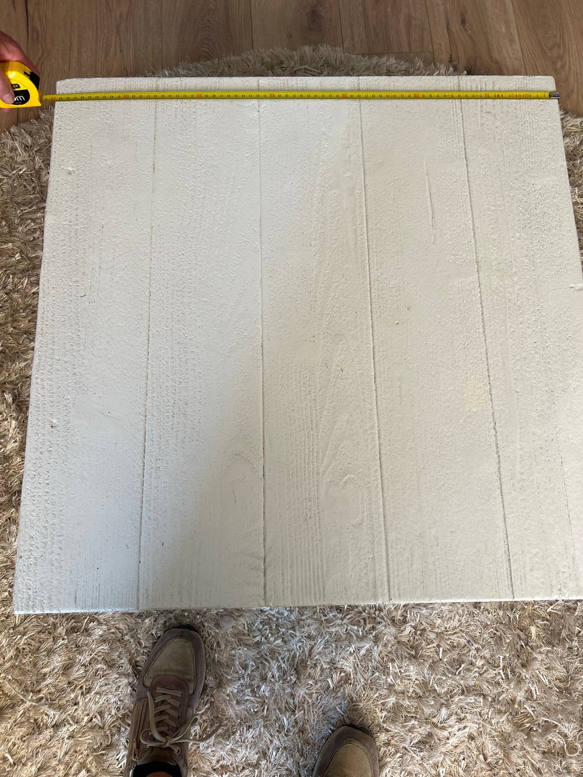 Witte houten tafel van Poortvliet - 80x70x35 cm, Huis en Inrichting, Ophalen, 50 tot 100 cm, Zo goed als nieuw, Minder dan 50 cm