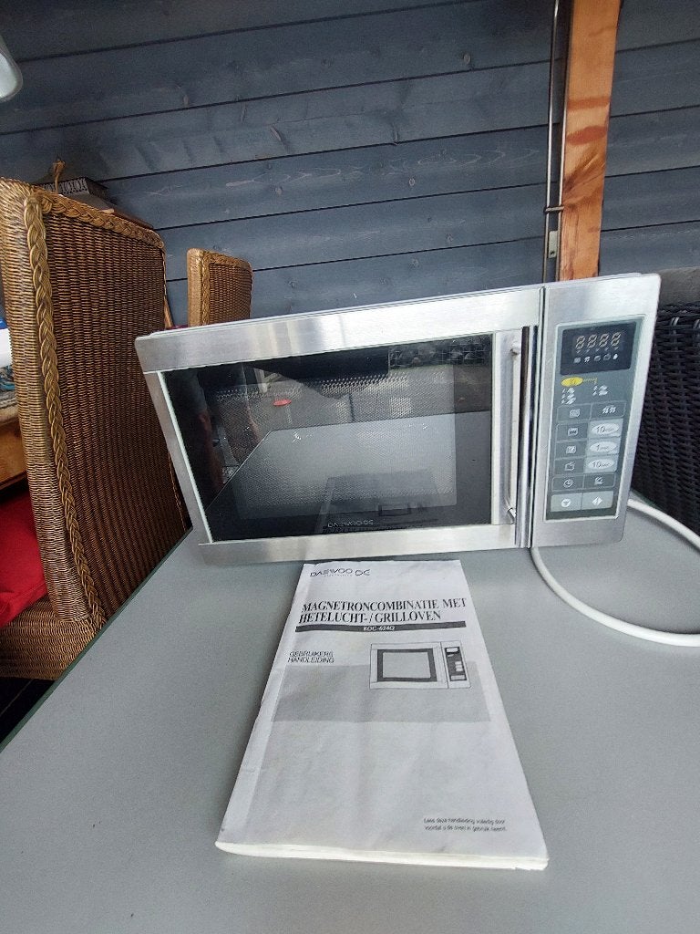 Magnetron Daewoo met draaiplateau, Ophalen, Combimagnetron, Gebruikt, Draaiplateau