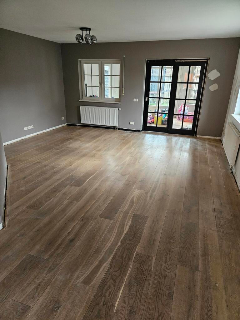 Eiken Houten Vloer - ca. 45m², Parket, Gebruikt, Wit, Ophalen of Verzenden