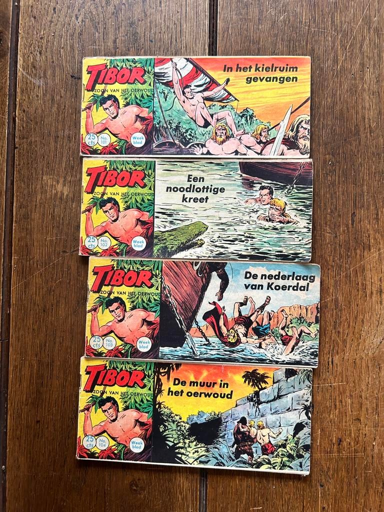 Stripboeken Tibor zoon van het Oerwoud, Europa, Meerdere comics, Ophalen, Gelezen