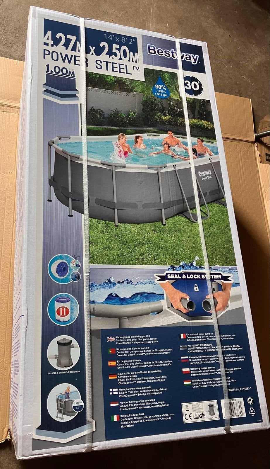 Bestway Power Steel Opzetzwembad 4.27m x 2.50m x 1.00m, Tuin en Terras, Zwembaden, Ophalen, 200 tot 300 cm, 80 tot 120 cm, Nieuw