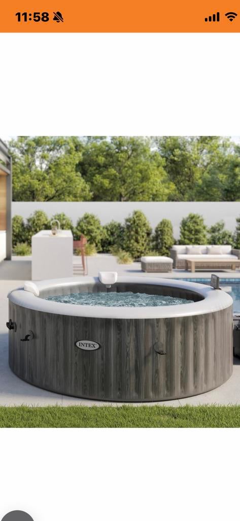 Jacuzzi kleur grijs merk intex, Ophalen, Zo goed als nieuw, Filter, Opblaasbaar