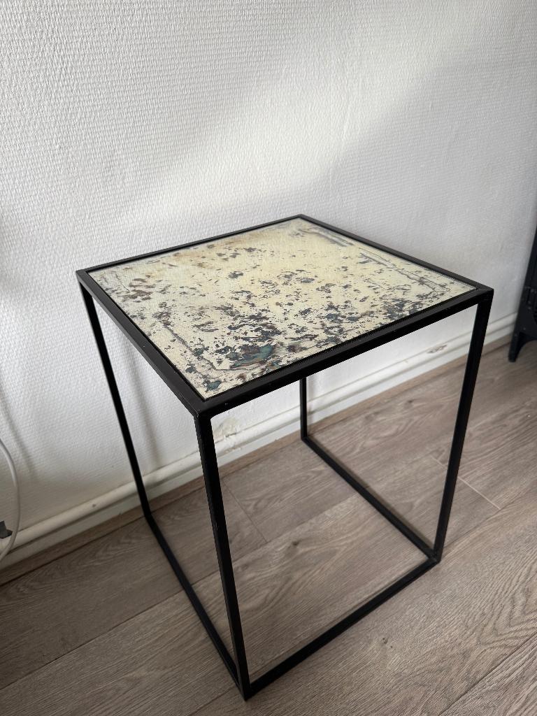 Loods 5 - bijzettafel, Minder dan 55 cm, Industrieel design, Vierkant, Ophalen