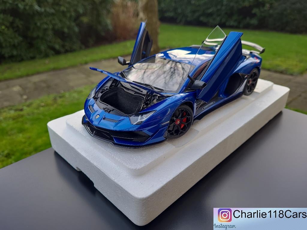 AUTOart 1/18 Lamborghini Aventador SVJ Blu Nethuns, Ophalen of Verzenden, Nieuw, Autoart
