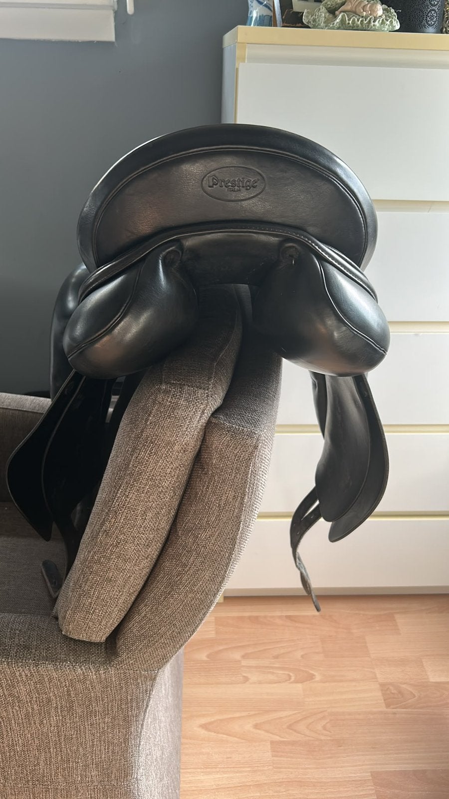 Prestige Top Dressage SP dressuurzadel 17 inch, Ophalen, Gebruikt, Dressuur, M (17 inch)