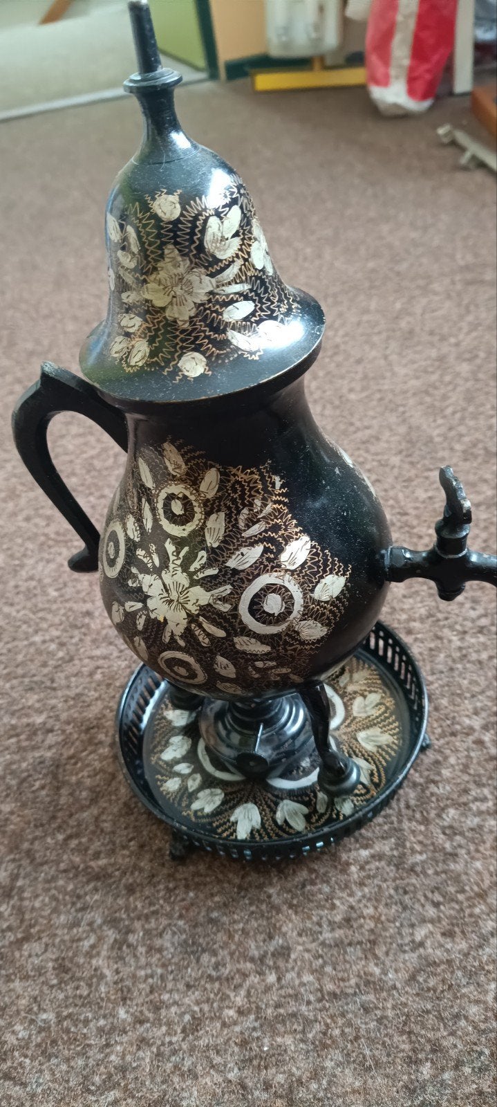 Decoratieve Marokkaanse theepot met dienblad, Ophalen of Verzenden