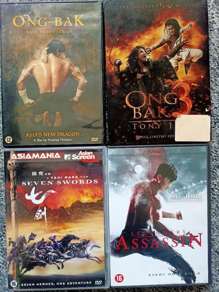 Wu Jing, Ong-Bak, Ong-bak 3, Seven Swords, 14 blades 5x #mma, Cd's en Dvd's, Dvd's | Actie, Alle leeftijden, Ophalen of Verzenden