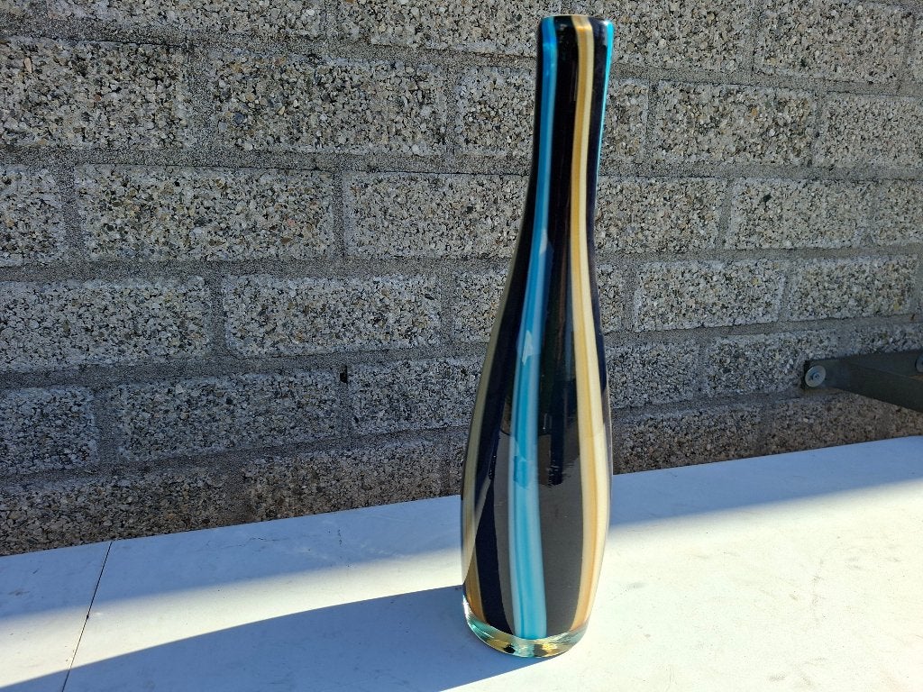In nieuwstaat glas geblazen design vaas, Antiek en Kunst, Ophalen of Verzenden
