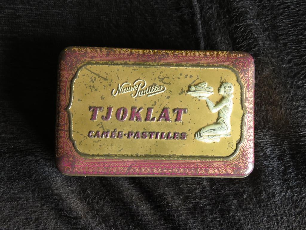 Vintage blik Tjoklat camée-pastilles, Ophalen, Gebruikt, Overige, Overige merken