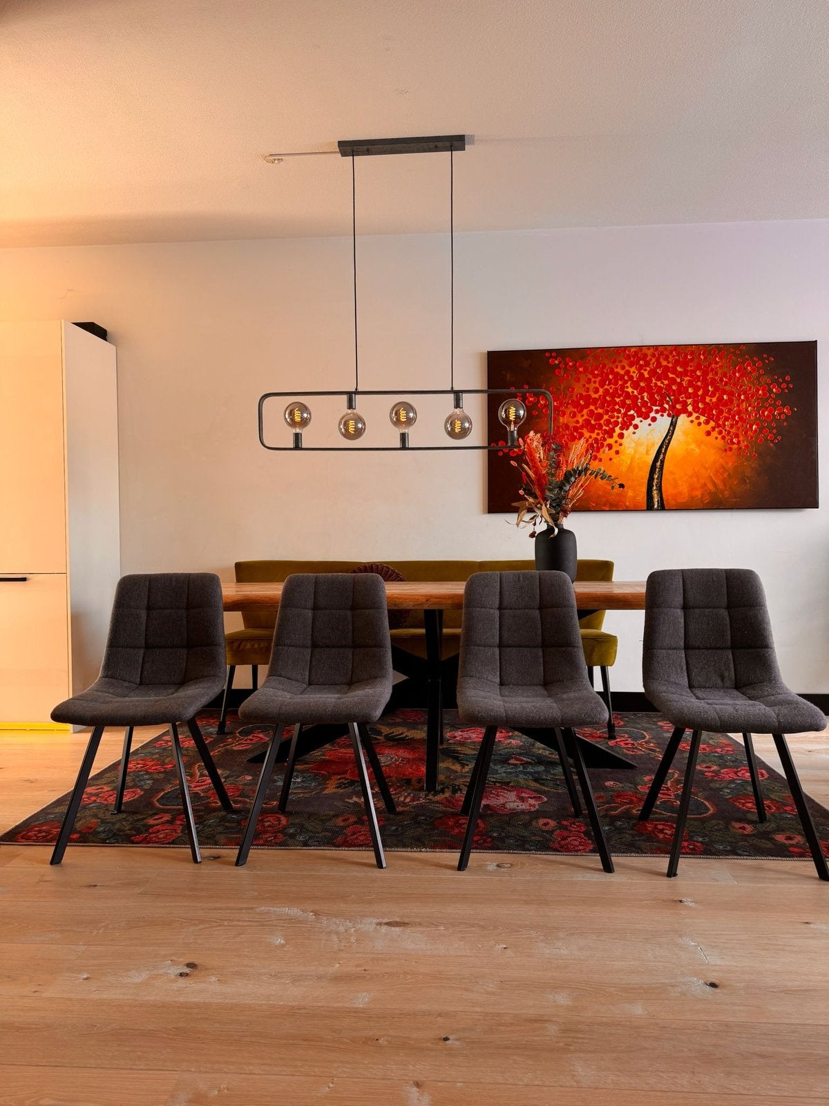 4 Woood Timon eetkamerstoelen, Huis en Inrichting, Stoelen, Ophalen, Woood, Zo goed als nieuw, Vier