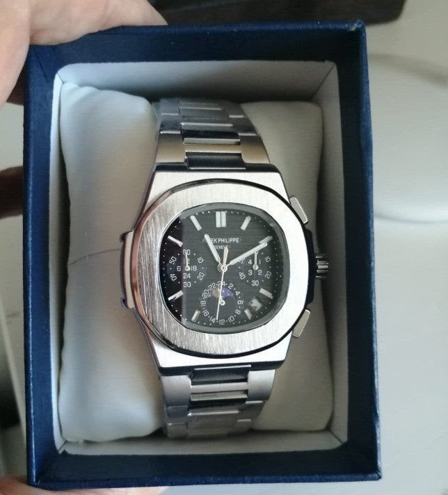Philippe Nautilus heren horloge chonograaf, Overige merken, Staal, Staal, Polshorloge