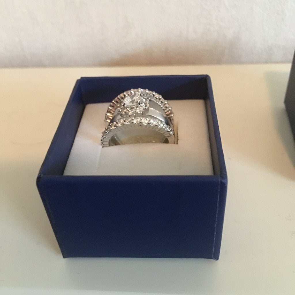 Zilveren ring met 2 aanschuifringen maat 16, Ophalen, Nieuw, Kleiner dan 17, Dame