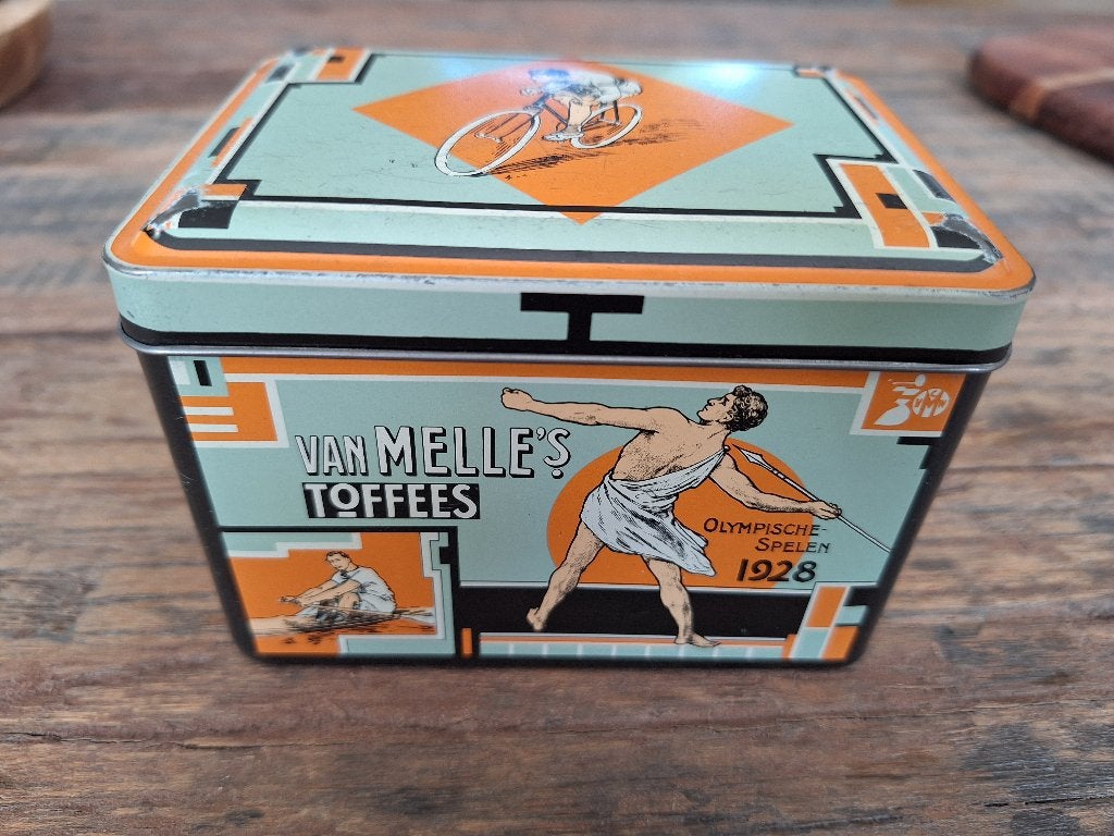 Blik van Melle's toffees., Ophalen, Gebruikt, Overige, Overige merken