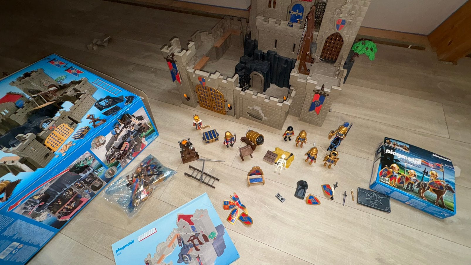 Playmobil Leeuwenridders kasteel 6000 + 6006, Ophalen, Gebruikt, Complete set, Kasteel/Fort