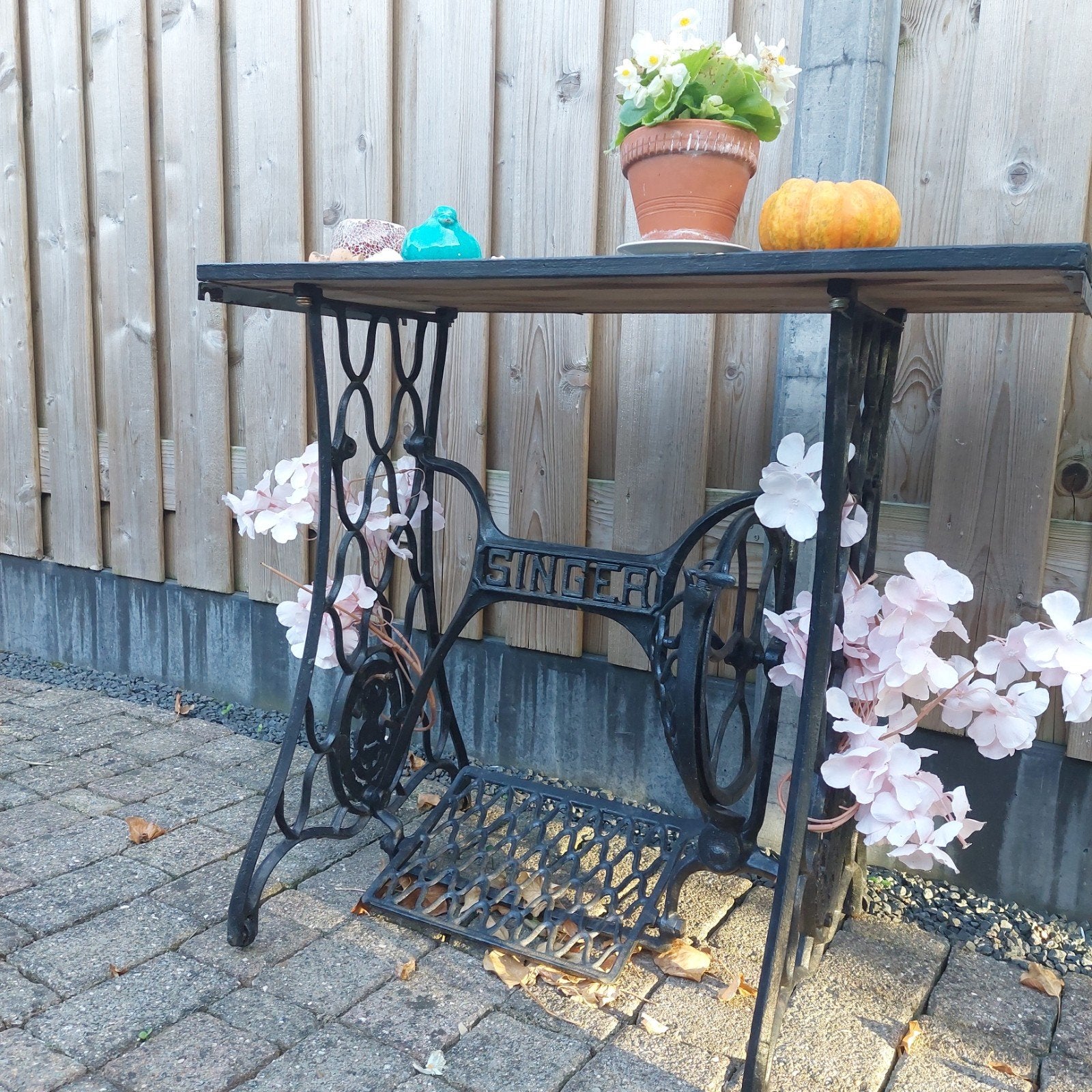 Vintage Singer Naaimachine Onderstel Tafel, Ophalen