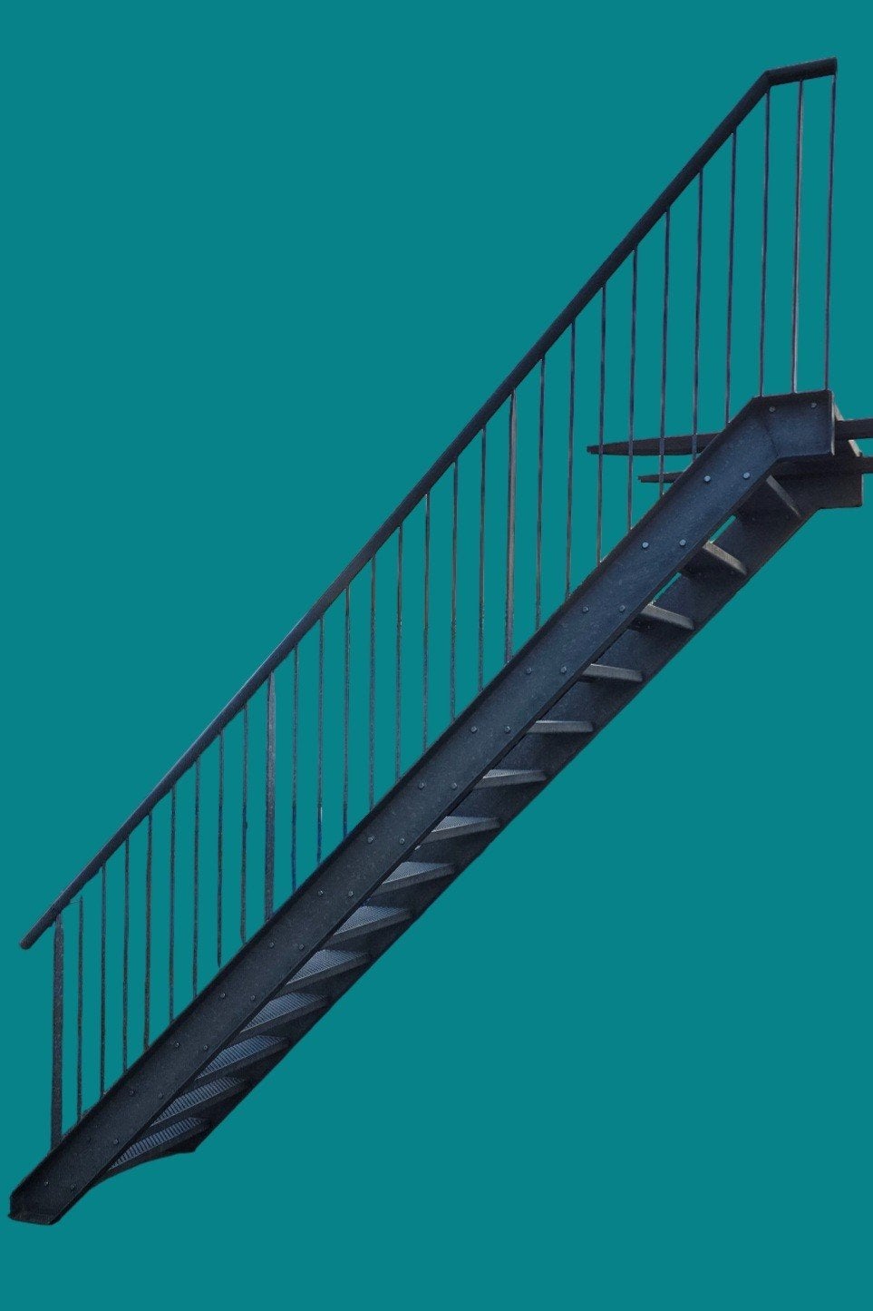 Stalen trap 3meter. Verzinkte stalen trap met perfotreden, Ophalen, Gebruikt, Trap, 2 tot 4 meter
