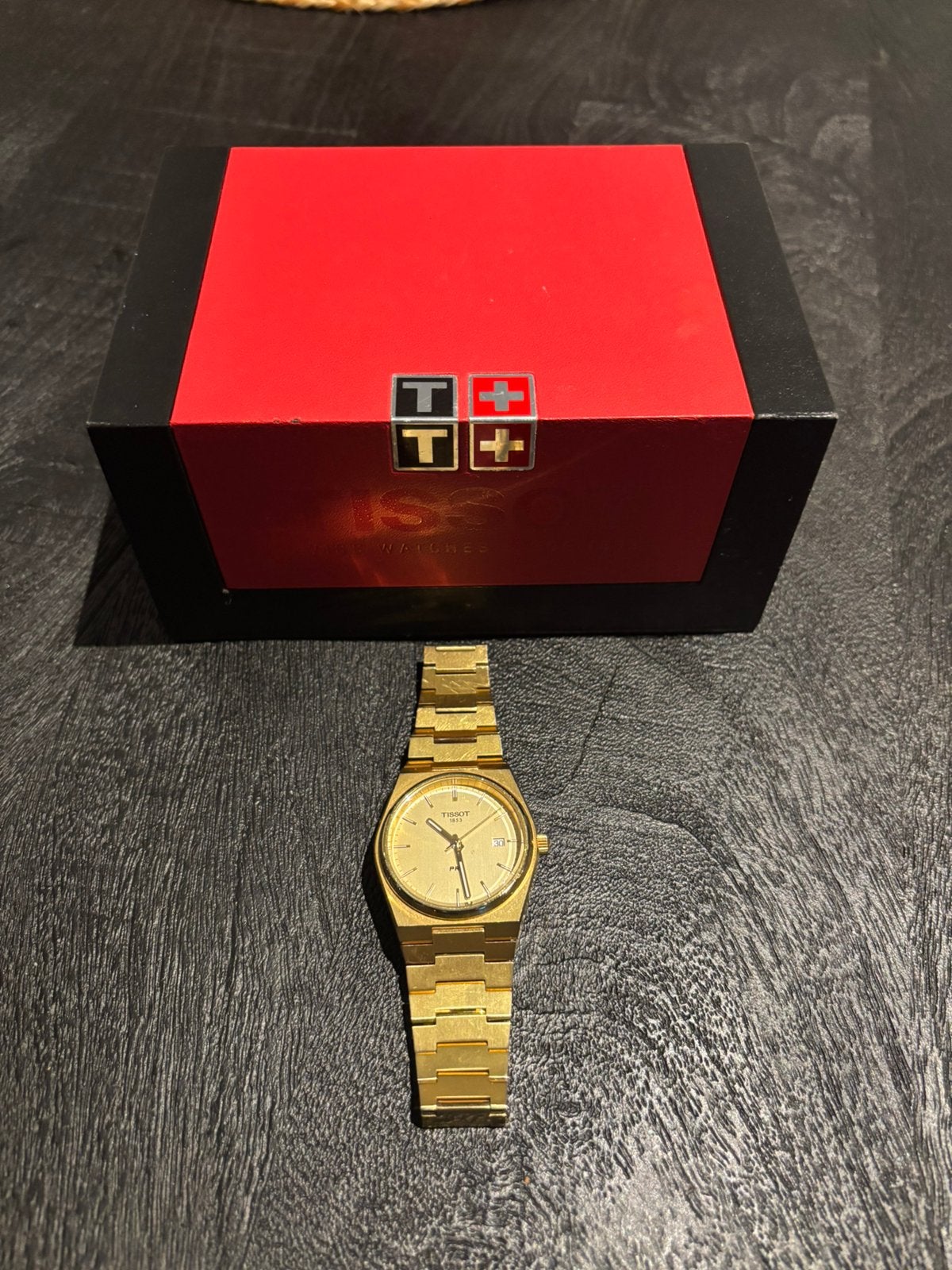 Tissot PRX Goud 40mm, Sieraden, Tassen en Uiterlijk, Staal, Gebruikt, Staal, Polshorloge