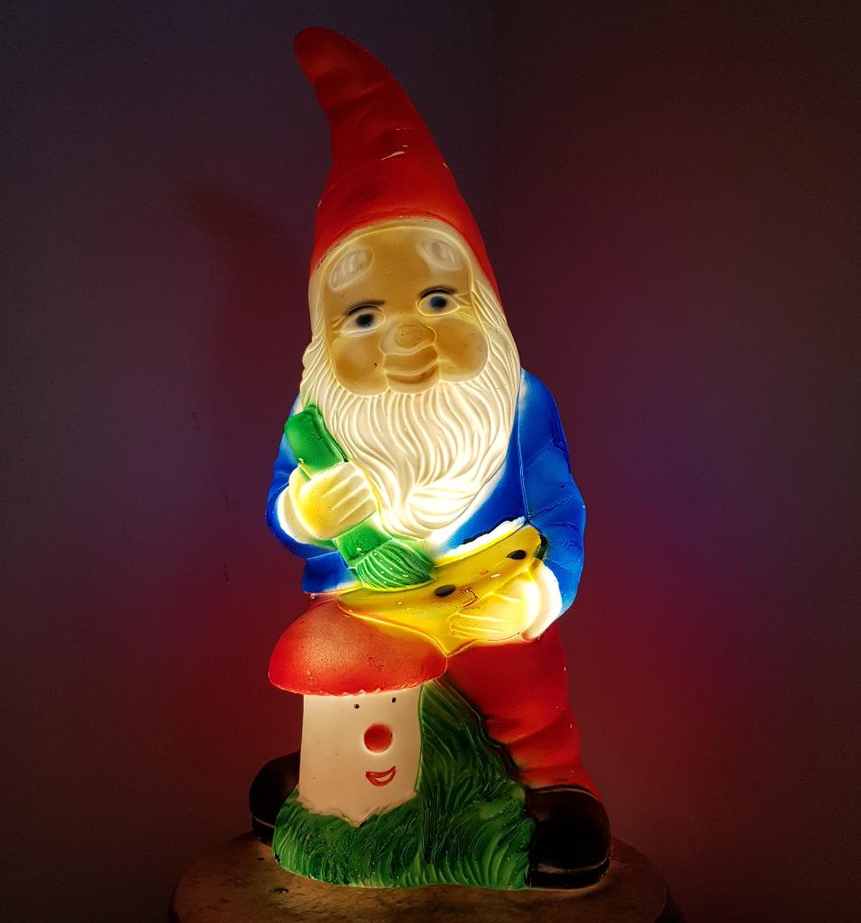 Kabouter Lamp, Kunststof, Gebruikt, 50 tot 75 cm, Onbekend