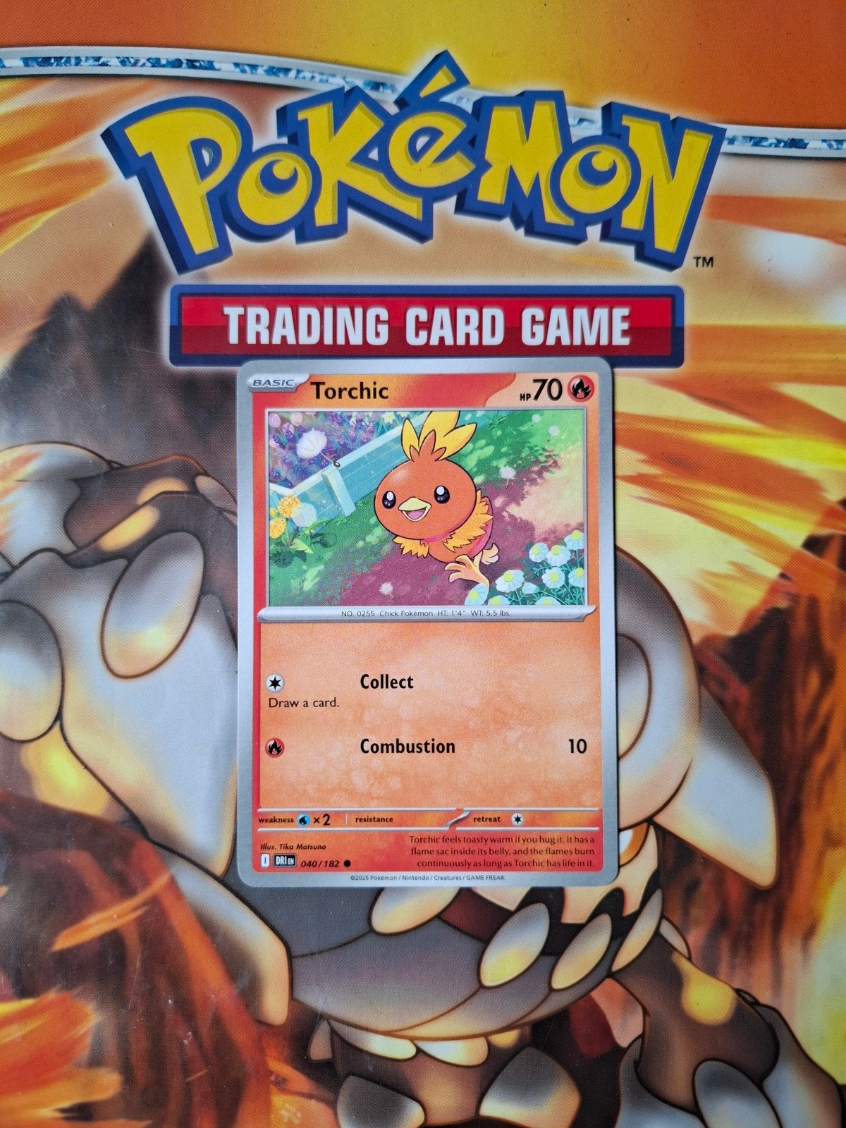 Torchic 040/182 Destined rivals pokemon kaart nm, Ophalen of Verzenden, Zo goed als nieuw, Losse kaart