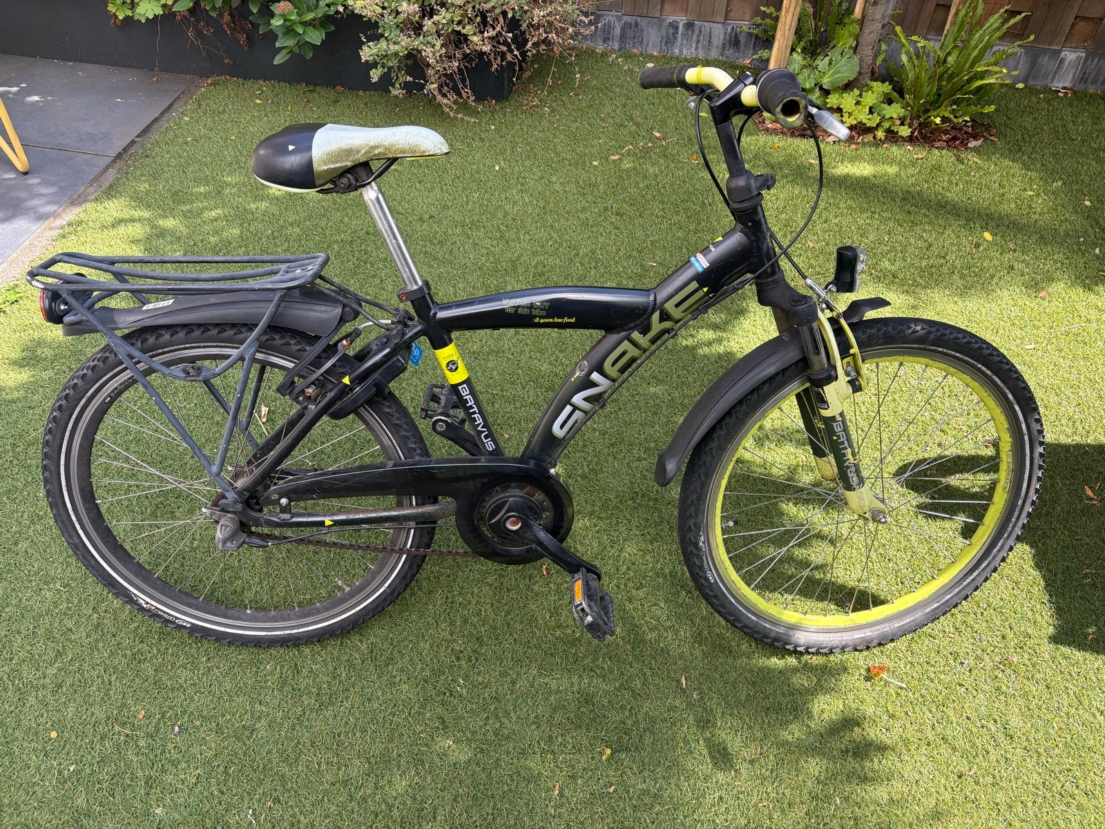 Batavus Snake kinderfiets 24 inch, Fietsen en Brommers, Ophalen, Gebruikt, Terugtraprem, 20 inch of meer