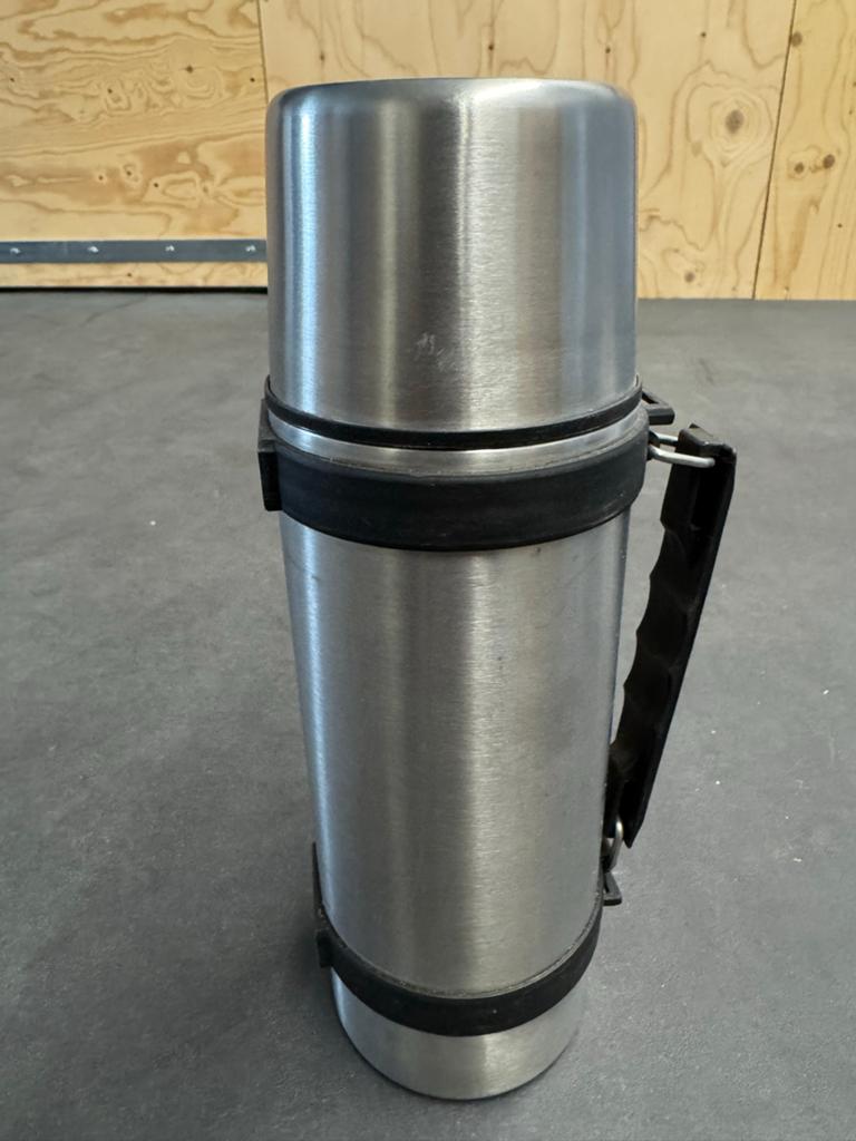 RVS Thermosfles met Handvat - 1 Liter, Ophalen of Verzenden, Gebruikt