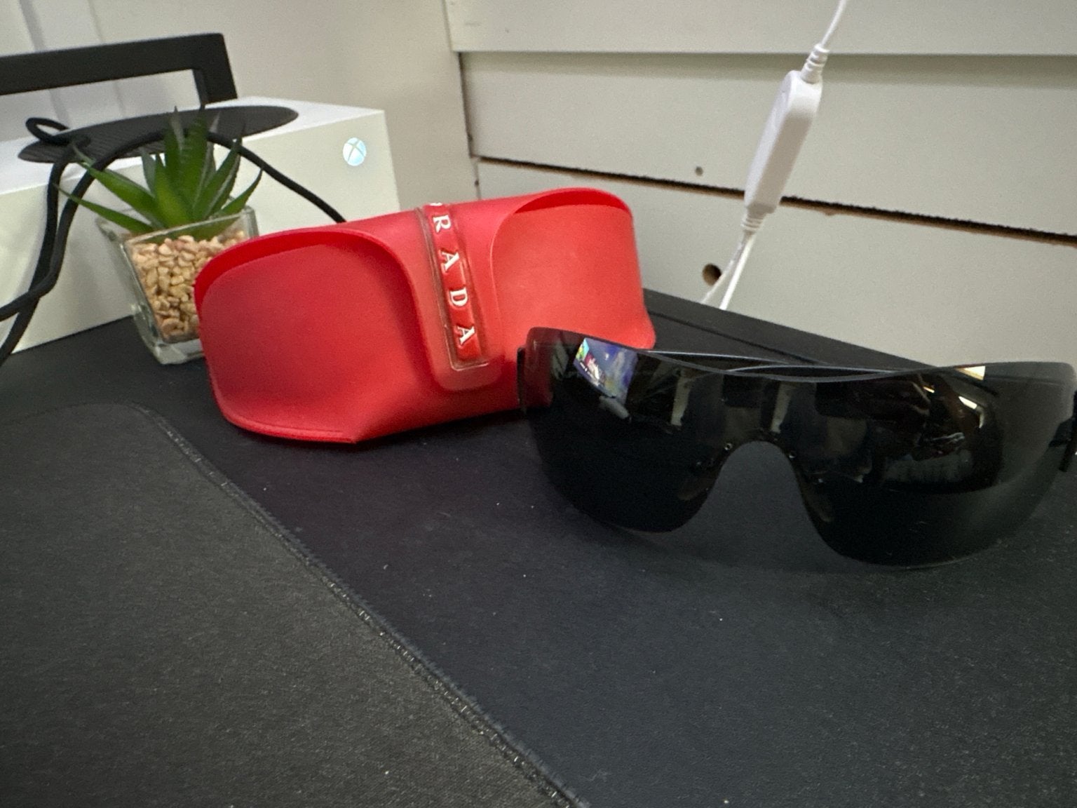 Vintage Prada SPS07F Zonnebril, Overige merken, Gebruikt, Zonnebril, Zwart