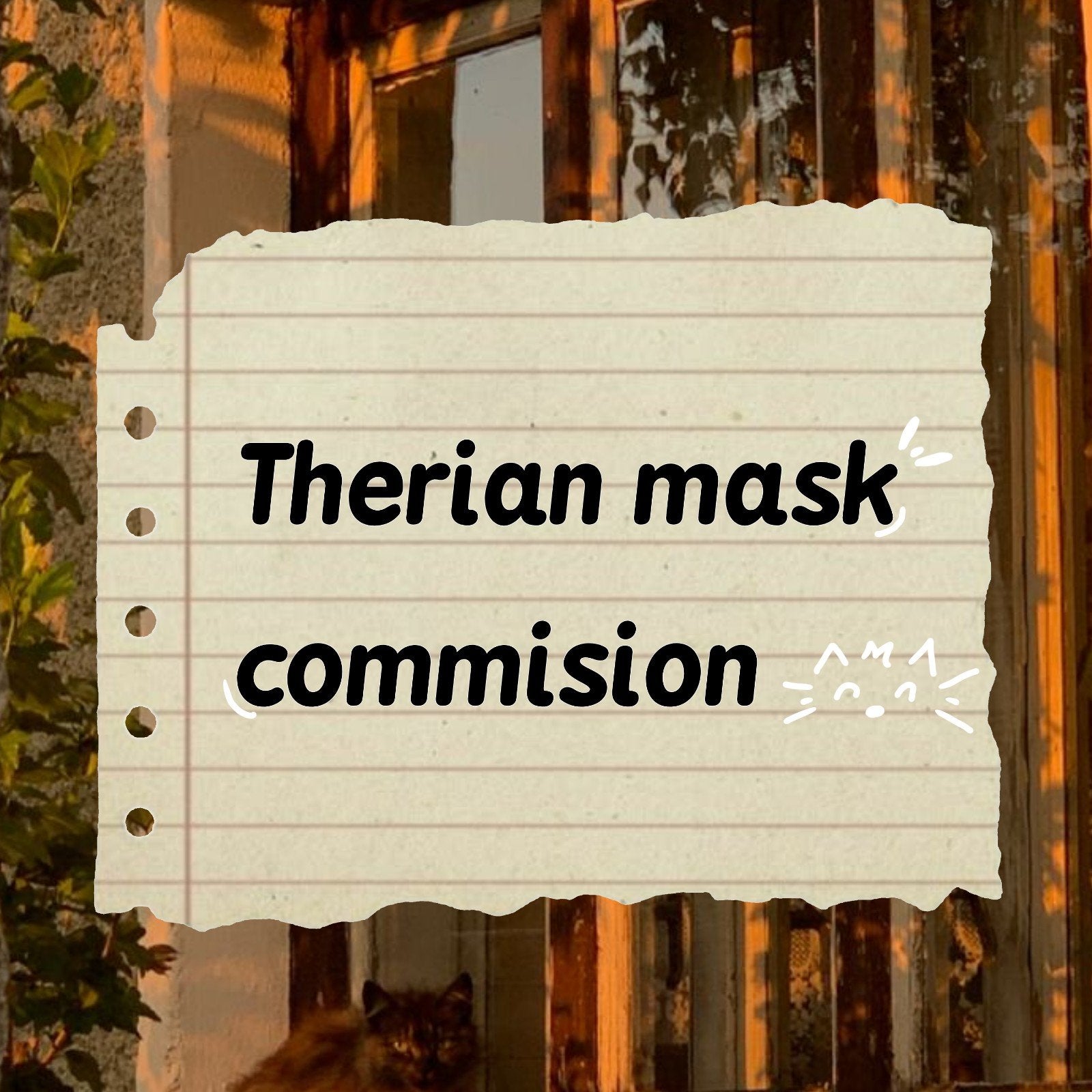 Therian/furry mask commision!, Verzenden, Handgemaakt, Dieren, Nieuw